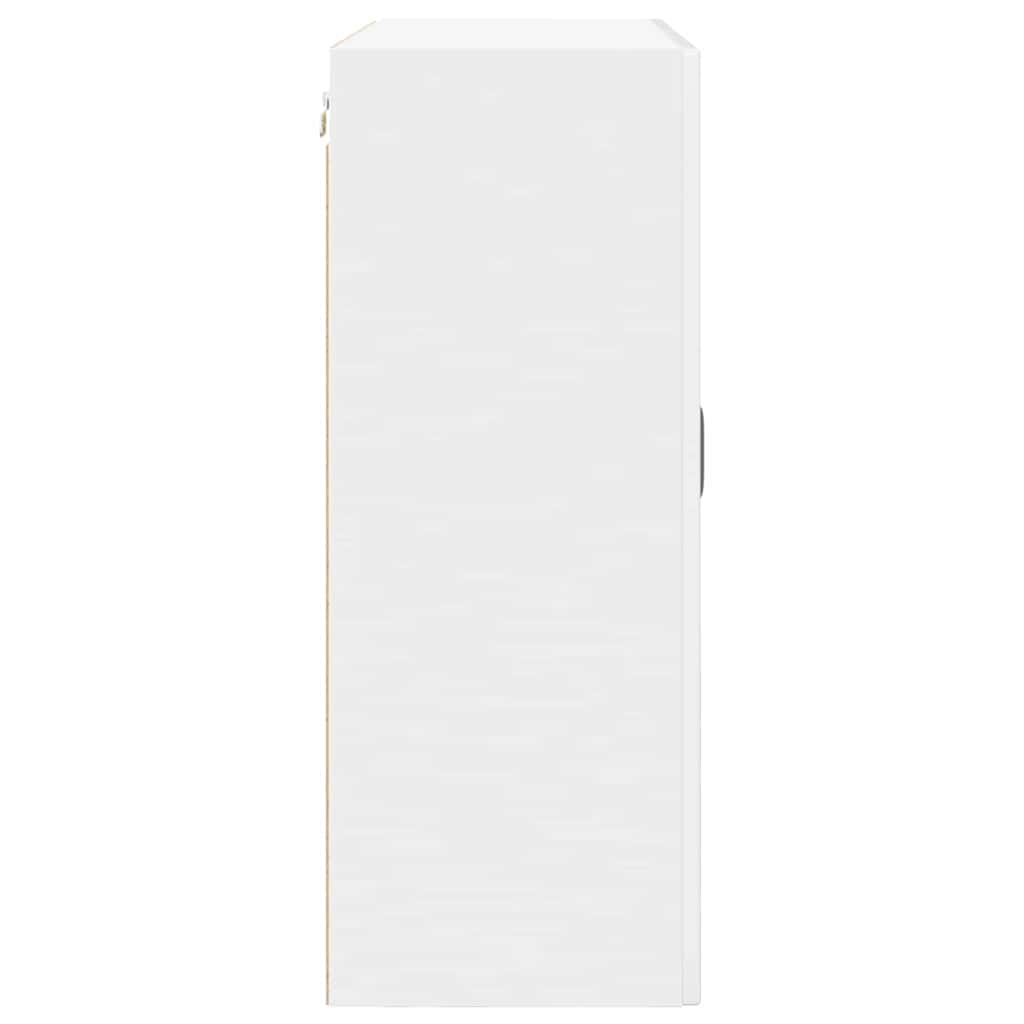 Dulap suspendat de bucatarie cu raft Alb lucios 80 x 31 x 80 cm — imaginea 8
