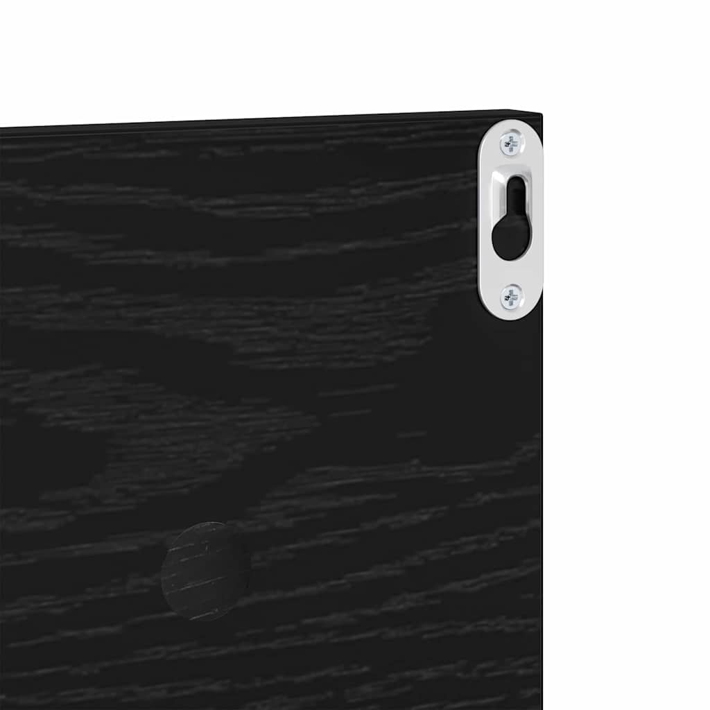 Semele de perete cu raft 4 pcs Stejar Negru 80 x 11,5 x 18 cm — imaginea 10