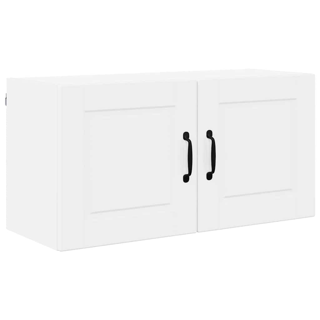 Dulap suspendat de bucatarie cu raft Alb lucios 80 x 31 x 40 cm