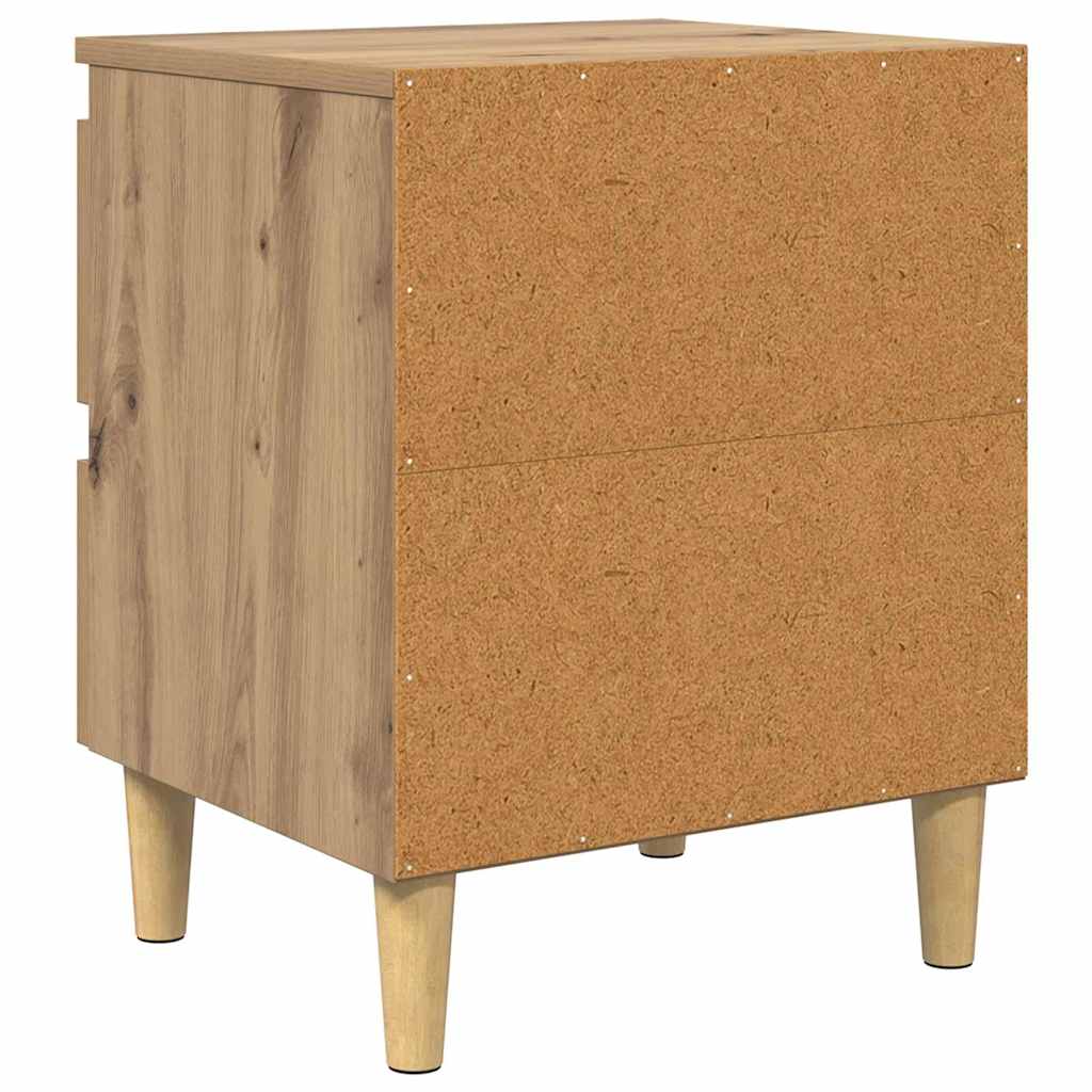 Dulapuri de pat 2 pcs Stejar Artizanal 40 x 35 x 50 cm — imaginea 12
