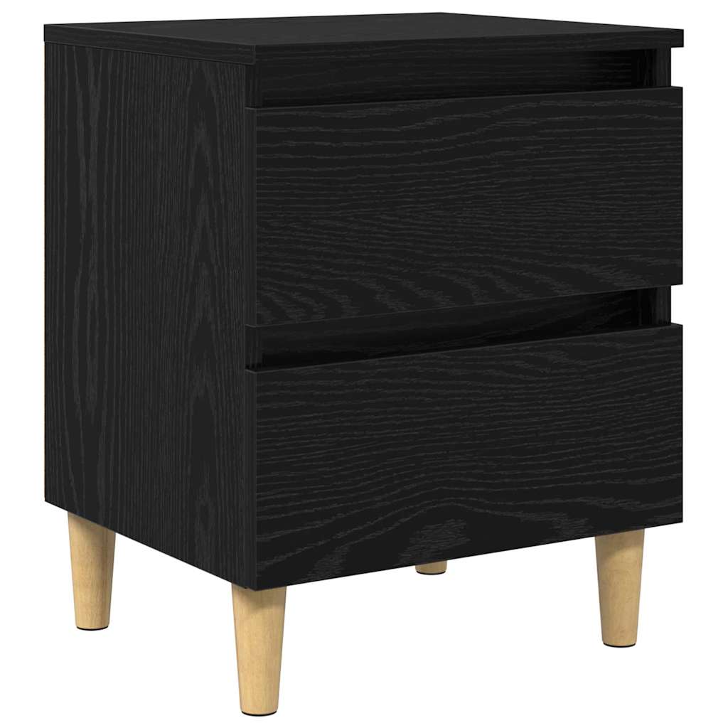 Dulap de pat Stejar Negru 40 x 35 x 50 cm Lemn compozit
