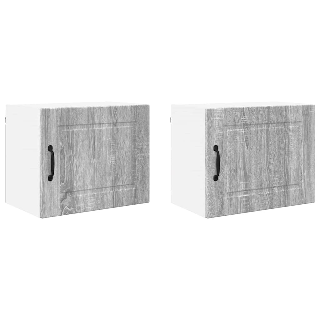 Dulap suspendat de bucatarie 2 pcs Gri Sonoma 50 x 31 x 40 cm — imaginea 7