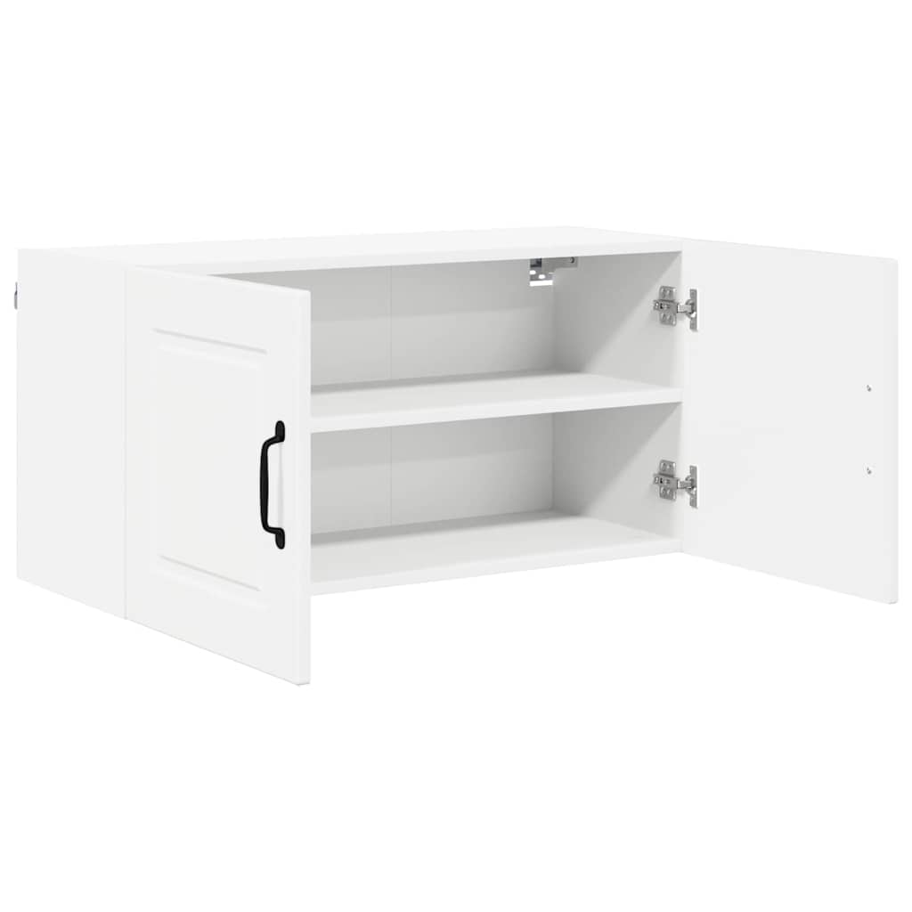 Dulap suspendat de bucatarie cu raft Alb lucios 80 x 31 x 40 cm — imaginea 6