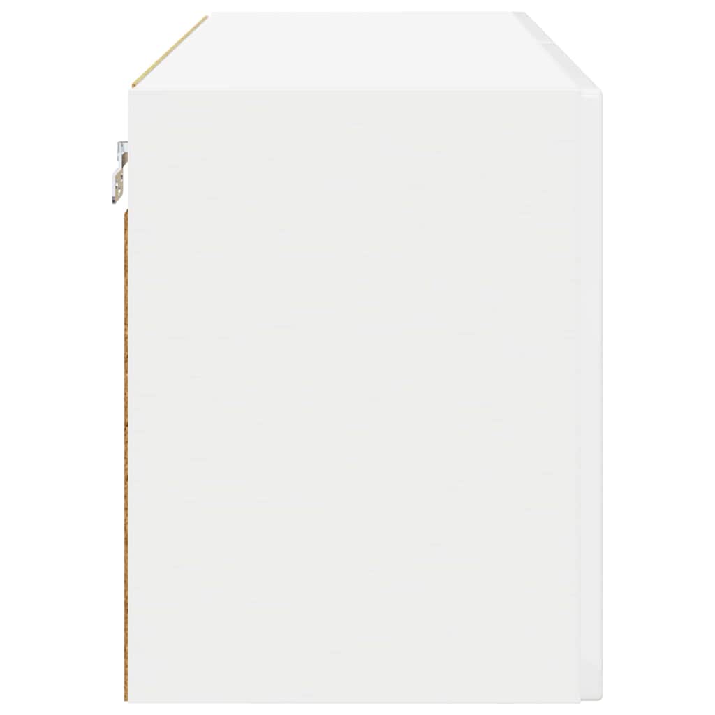 Dulap suspendat de bucatarie cu raft Alb lucios 80 x 31 x 40 cm — imaginea 8