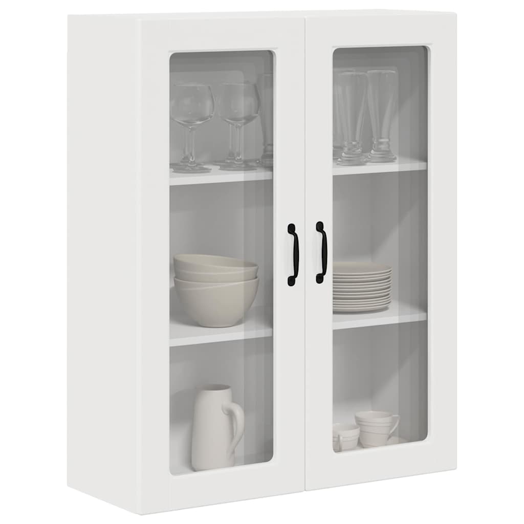 Dulap suspendat de bucatarie cu usa Alb lucios 80 x 31 x 100 cm — imaginea 4