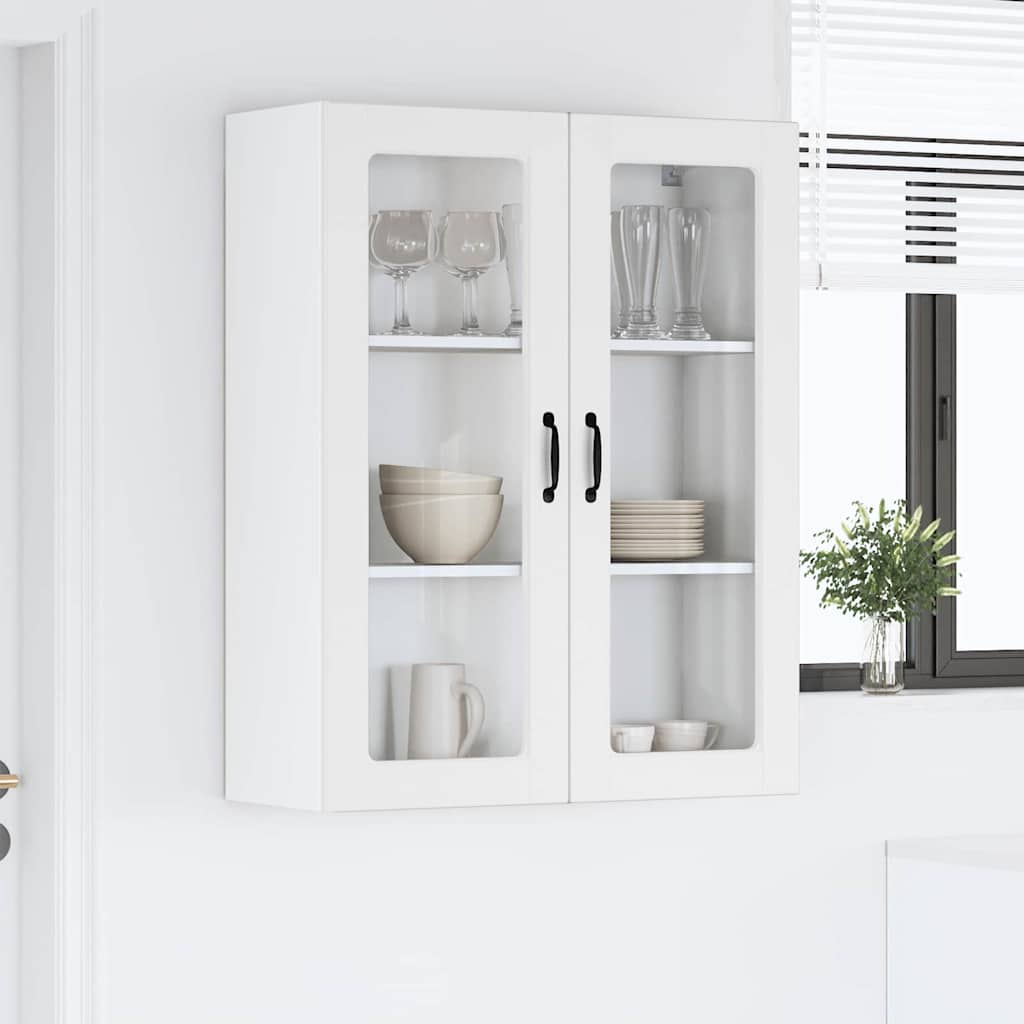 Dulap suspendat de bucatarie cu usa Alb lucios 80 x 31 x 100 cm — imaginea 5