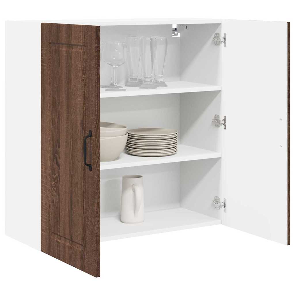 Dulap suspendat de bucatarie Stejar inchis 80 x 31 x 80 cm — imaginea 4