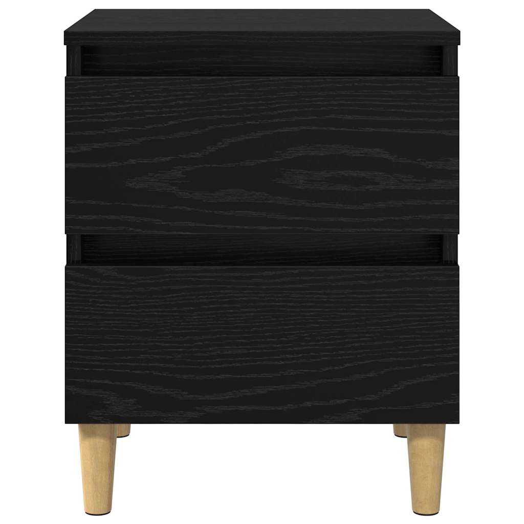 Dulap de pat Stejar Negru 40 x 35 x 50 cm Lemn compozit — imaginea 7