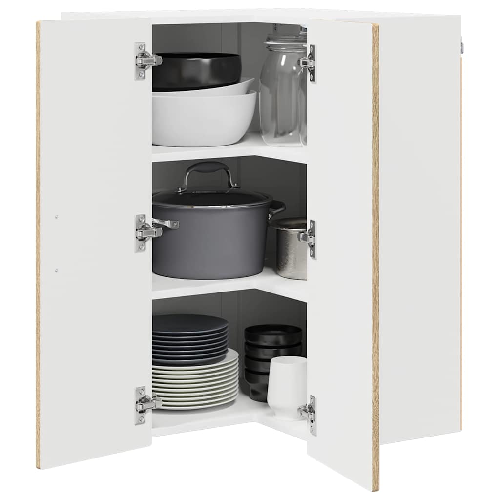 Dulap suspendat de bucatarie Stejar Sonoma 57 x 57 x 80 cm — imaginea 4