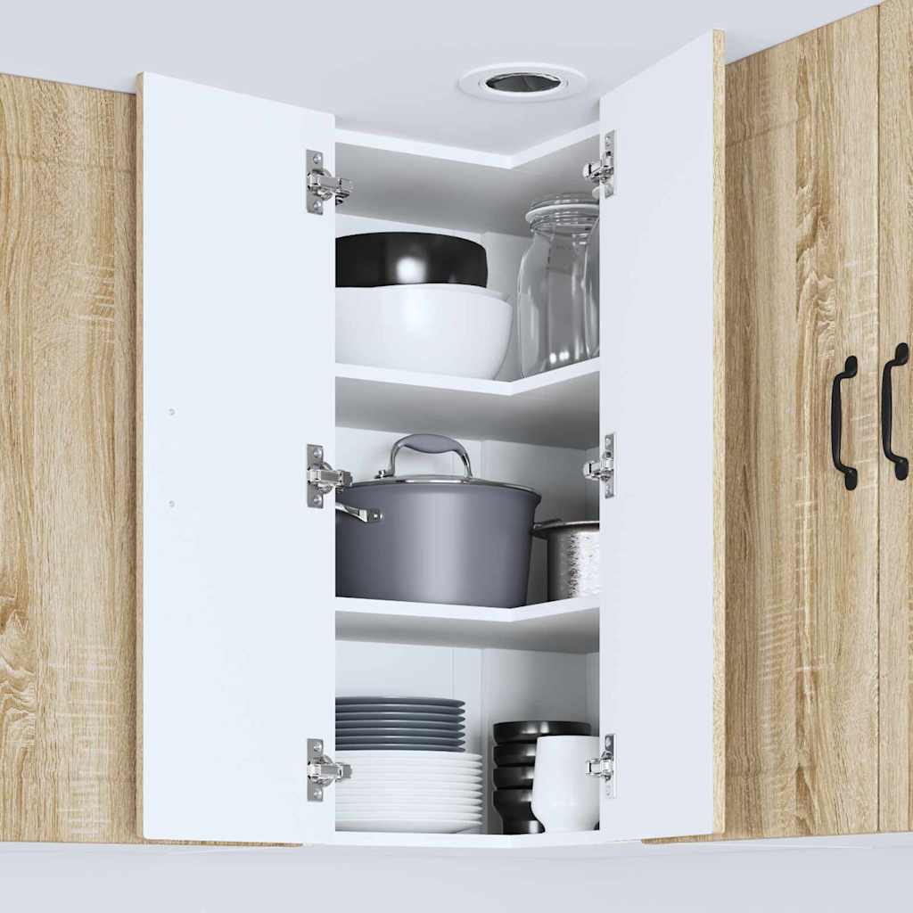 Dulap suspendat de bucatarie Stejar Sonoma 57 x 57 x 80 cm — imaginea 5