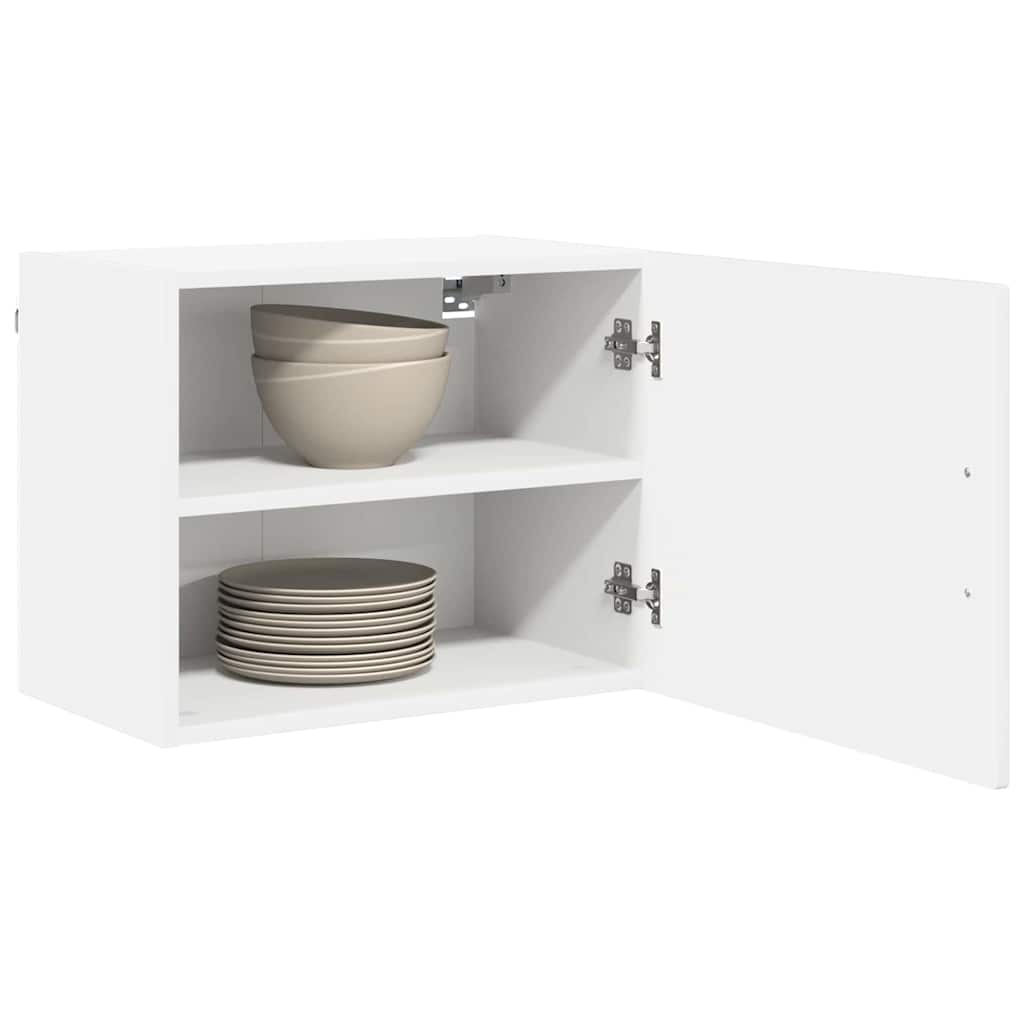 Dulap suspendat de bucatarie cu raft Alb lucios 50 x 31 x 40 cm — imaginea 4