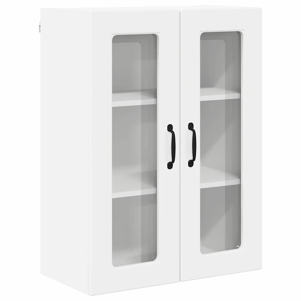 Dulap suspendat de bucatarie cu raft Alb lucios 60 x 31 x 80 cm