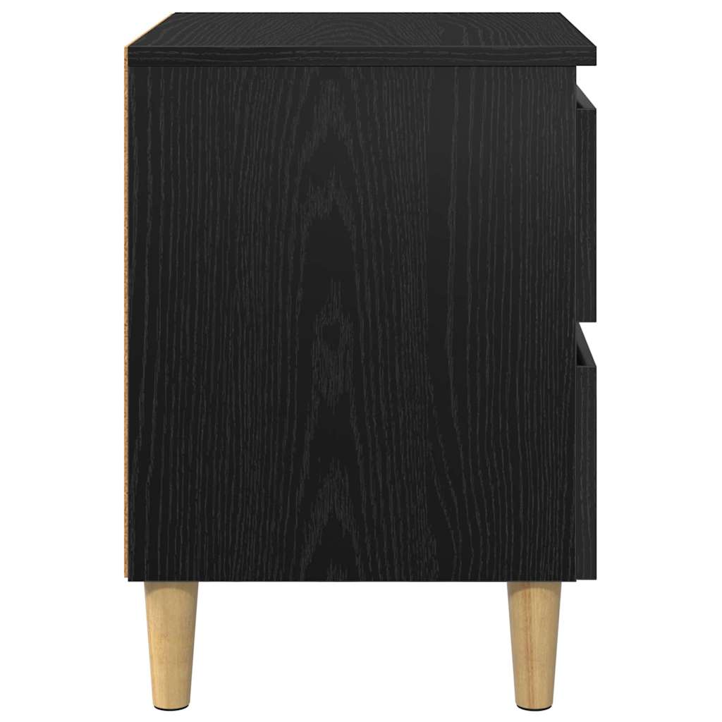 Dulap de pat Stejar Negru 40 x 35 x 50 cm Lemn compozit — imaginea 9