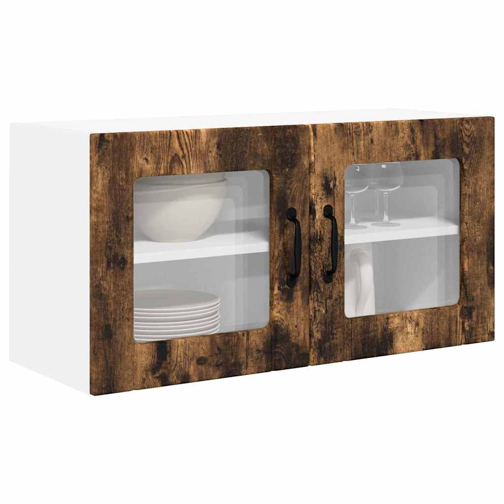 Dulap suspendat de bucatarie Stejar fumuriu 80 x 31 x 40 cm — imaginea 4
