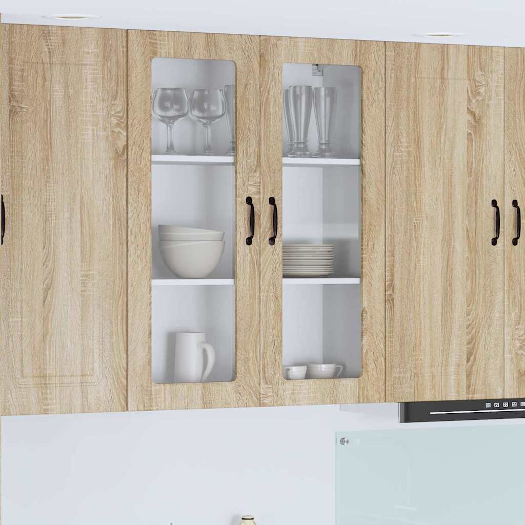 Dulap suspendat de bucatarie Stejar Sonoma 80 x 31 x 100 cm — imaginea 2
