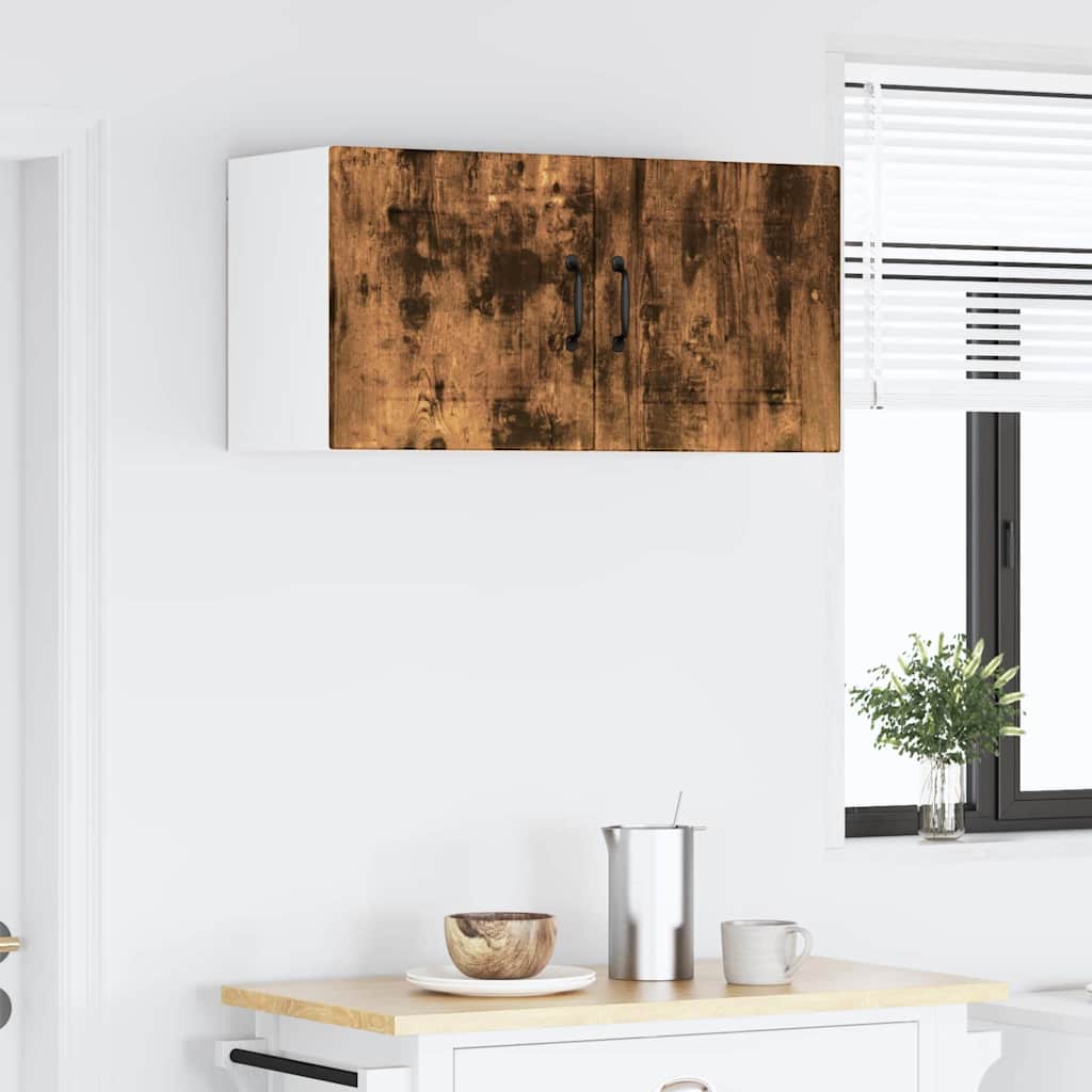 Dulap suspendat de bucatarie Stejar fumuriu 80 x 31 x 40 cm — imaginea 5