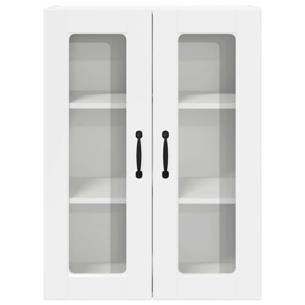 Dulap suspendat de bucatarie cu raft Alb lucios 60 x 31 x 80 cm — imaginea 7