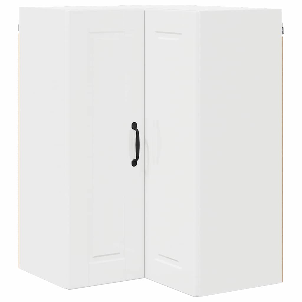 Dulap suspendat de bucatarie cu raft Alb lucios 57 x 57 x 80 cm