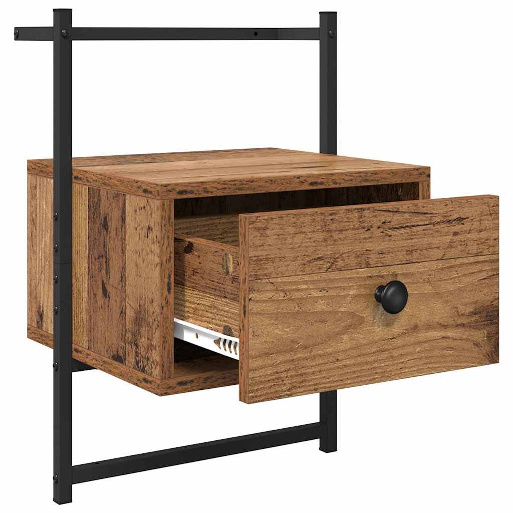 Noptiera 2 pcs Lemn Vechi 35 x 30 x 51 cm Lemn compozit — imaginea 6