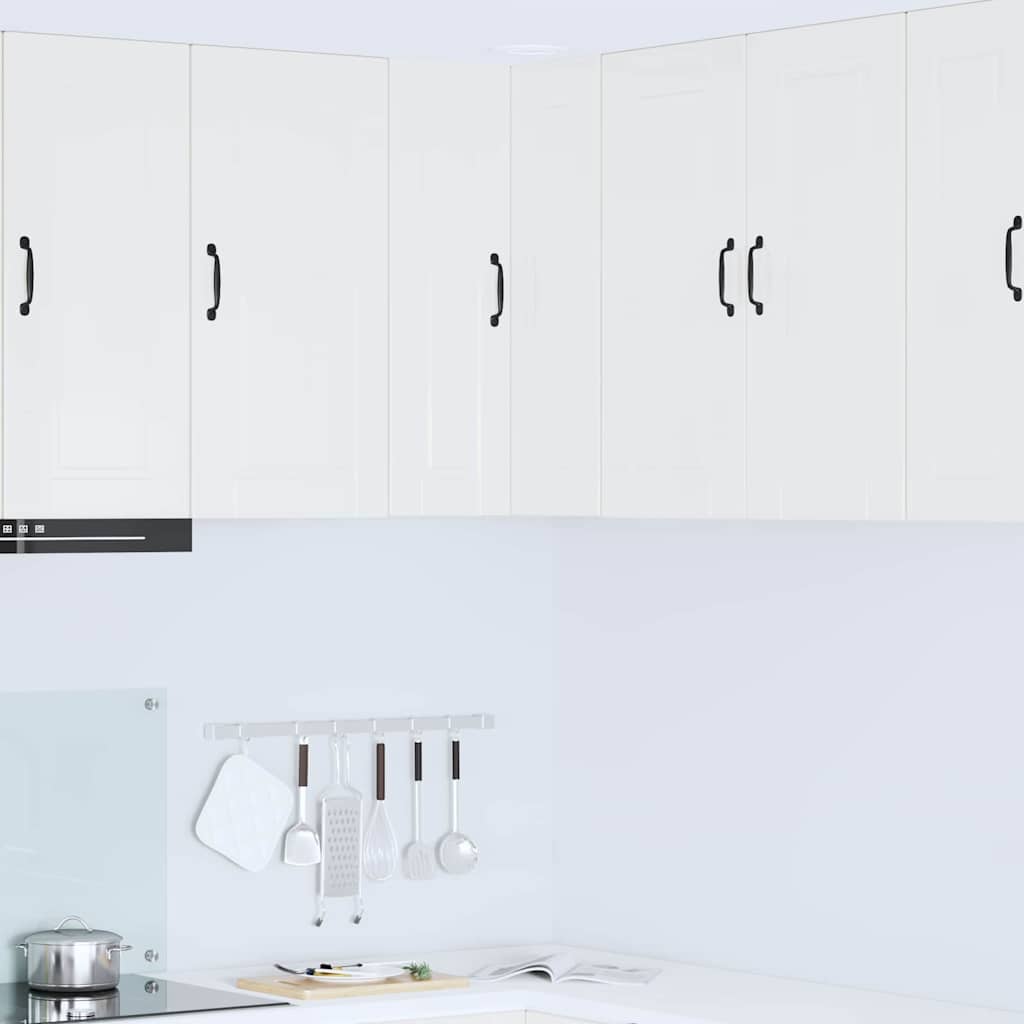 Dulap suspendat de bucatarie cu raft Alb lucios 57 x 57 x 80 cm — imaginea 2