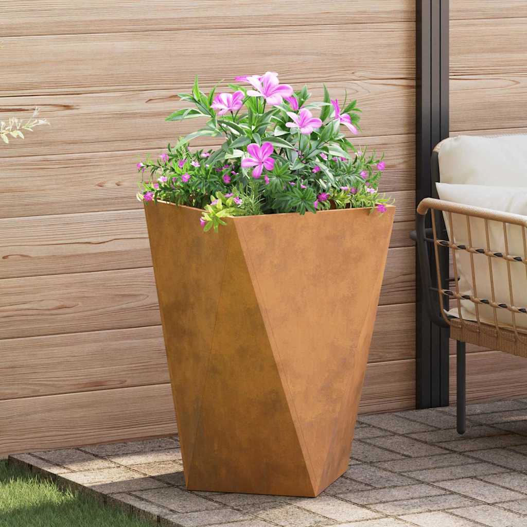 Jardiniera 2 pcs Ruginit 50 x 50 x 75 cm — imaginea 4