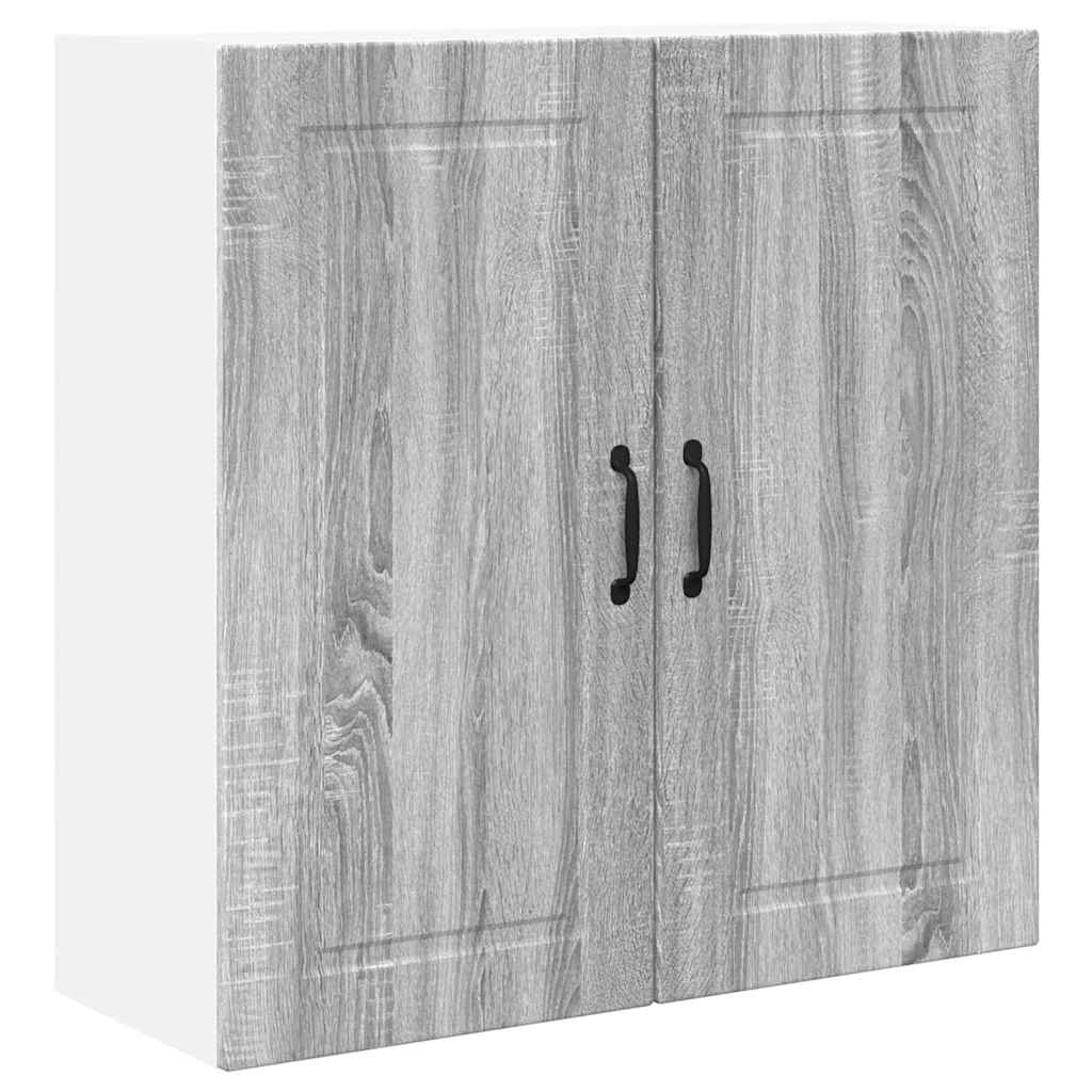 Dulap suspendat de bucatarie cu raft Gri Sonoma 80 x 31 x 80 cm