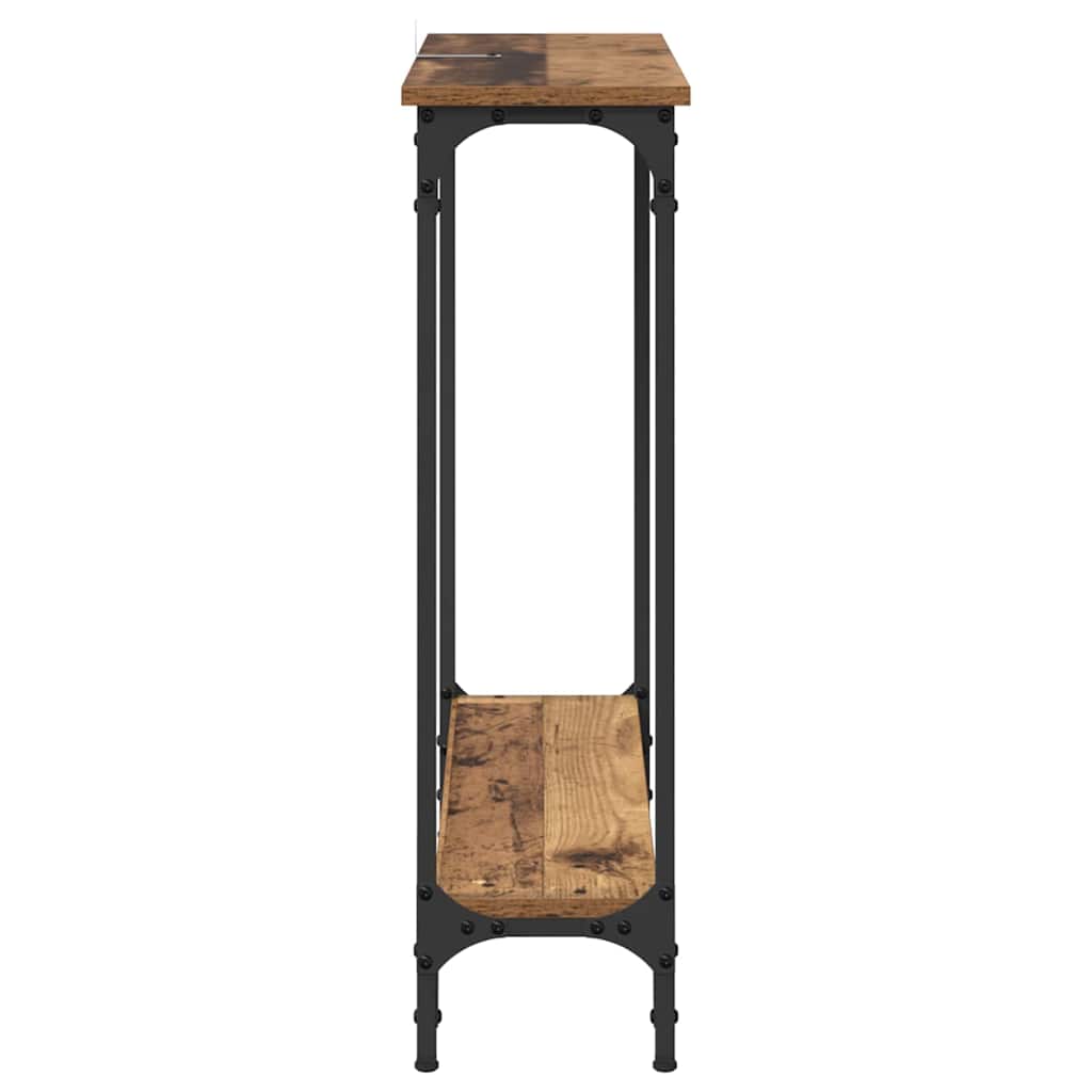 Masa de consola Lemn Vechi 75 x 22,5 x 75 cm Lemn compozit — imaginea 7