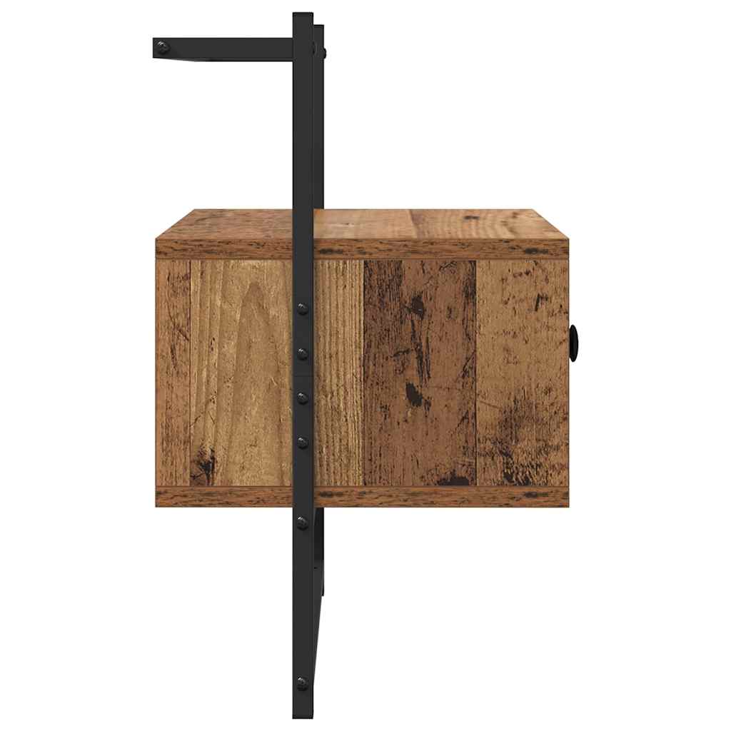 Noptiera 2 pcs Lemn Vechi 35 x 30 x 51 cm Lemn compozit — imaginea 9