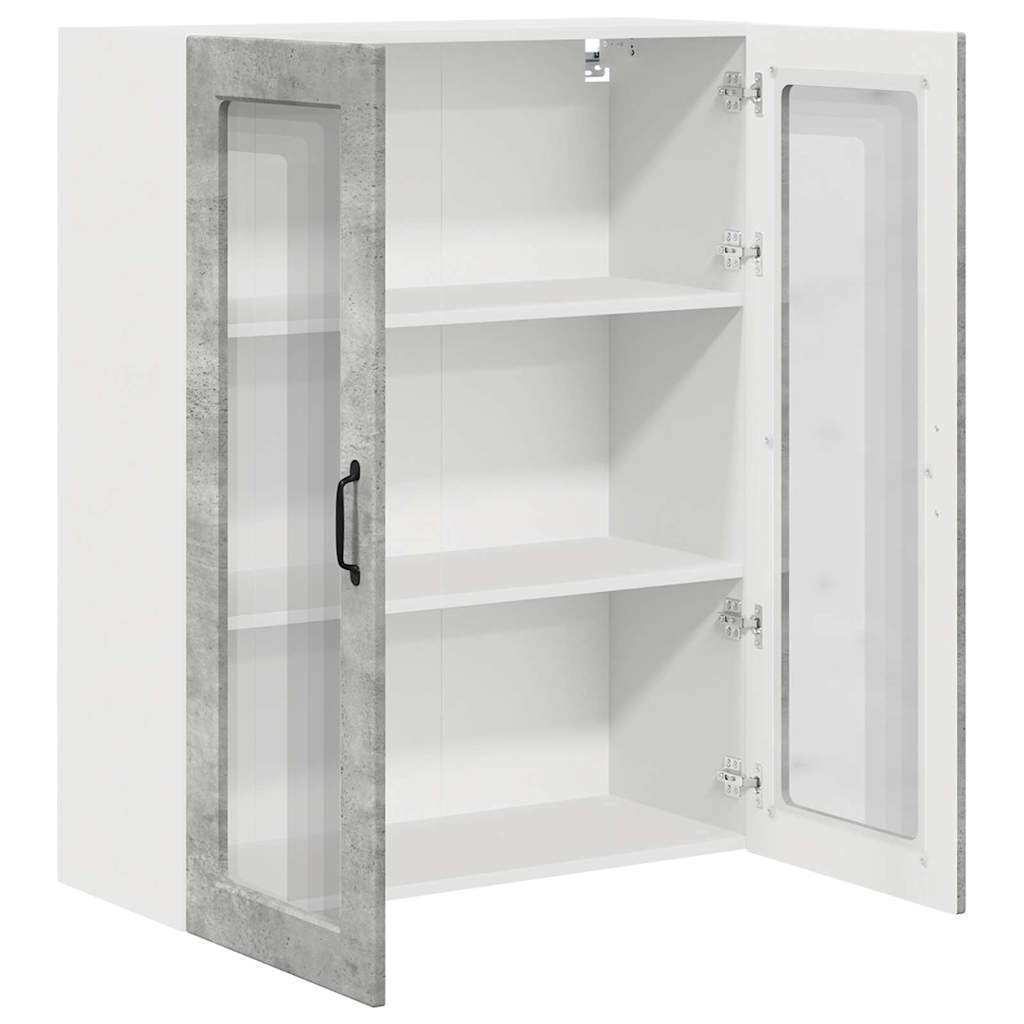 Dulap suspendat de bucatarie Gri din beton 80 x 31 x 100 cm — imaginea 6