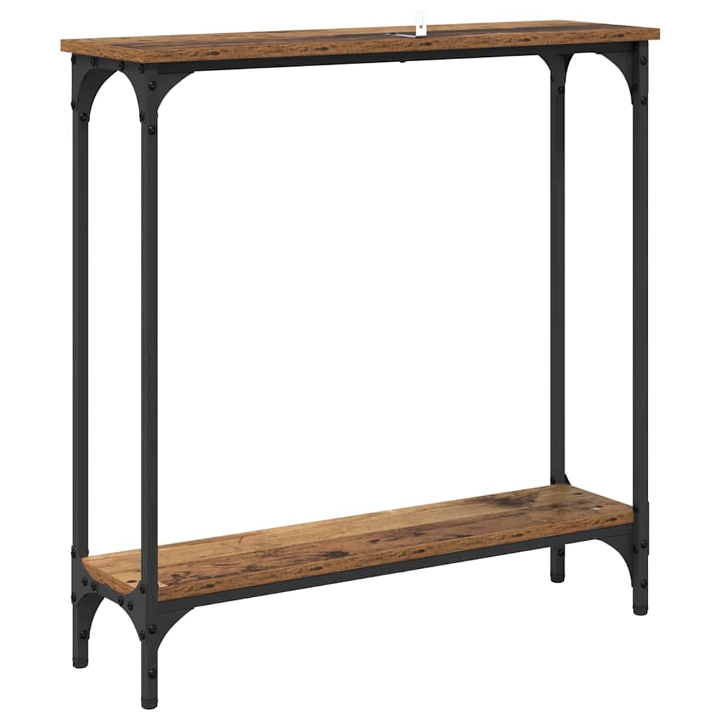 Masa de consola Lemn Vechi 75 x 22,5 x 75 cm Lemn compozit — imaginea 8