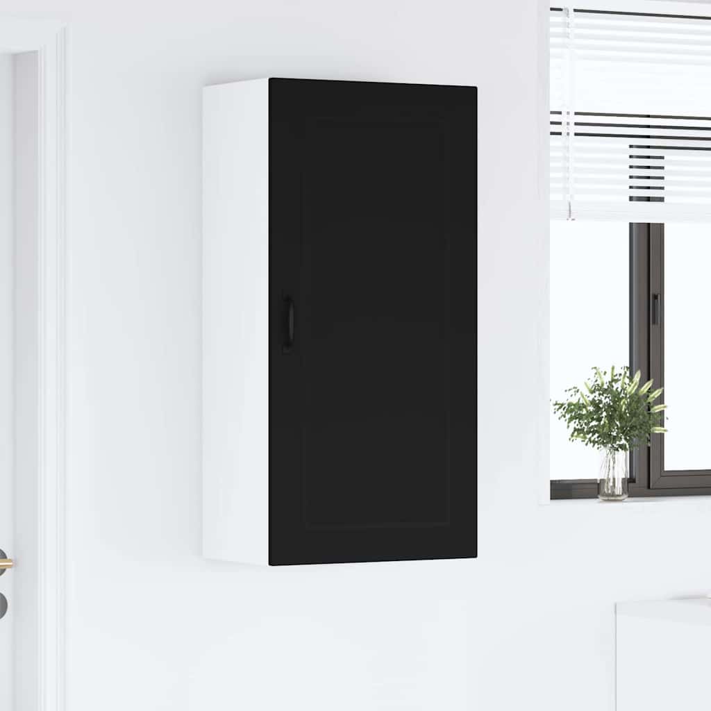Dulap suspendat de bucatarie cu raft Negru 50 x 31 x 100 cm — imaginea 5