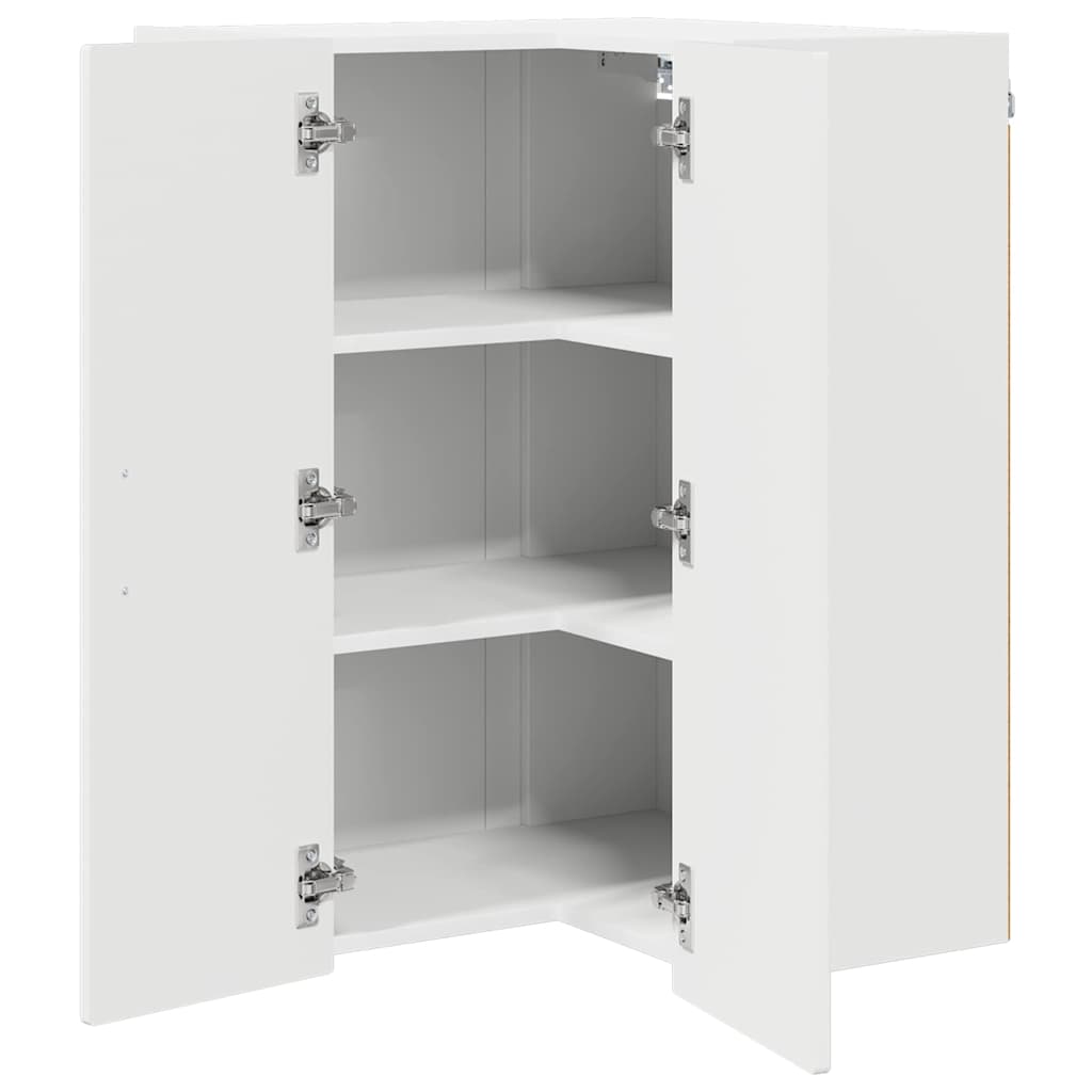 Dulap suspendat de bucatarie cu raft Alb lucios 57 x 57 x 80 cm — imaginea 6