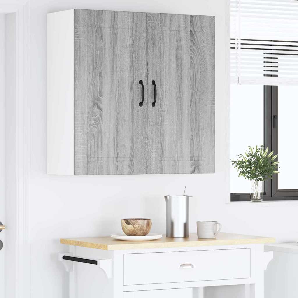 Dulap suspendat de bucatarie cu raft Gri Sonoma 80 x 31 x 80 cm — imaginea 5