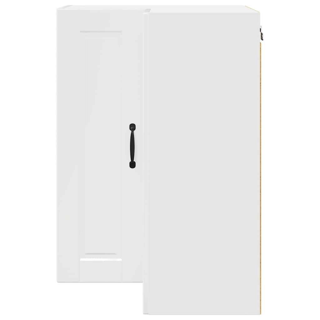 Dulap suspendat de bucatarie cu raft Alb lucios 57 x 57 x 80 cm — imaginea 7