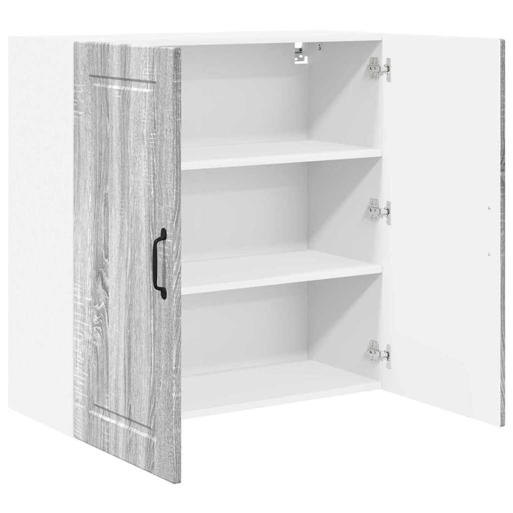 Dulap suspendat de bucatarie cu raft Gri Sonoma 80 x 31 x 80 cm — imaginea 6