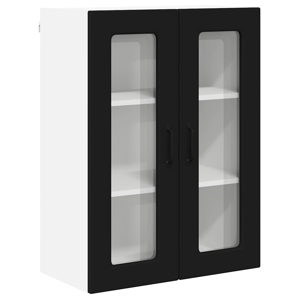 Dulap suspendat de bucatarie cu raft Negru 60 x 31 x 80 cm
