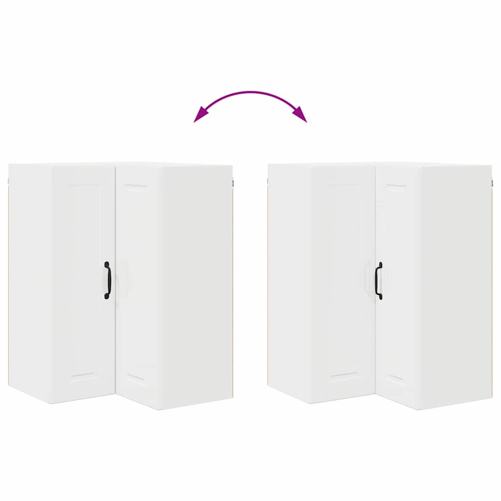 Dulap suspendat de bucatarie cu raft Alb lucios 57 x 57 x 80 cm — imaginea 12