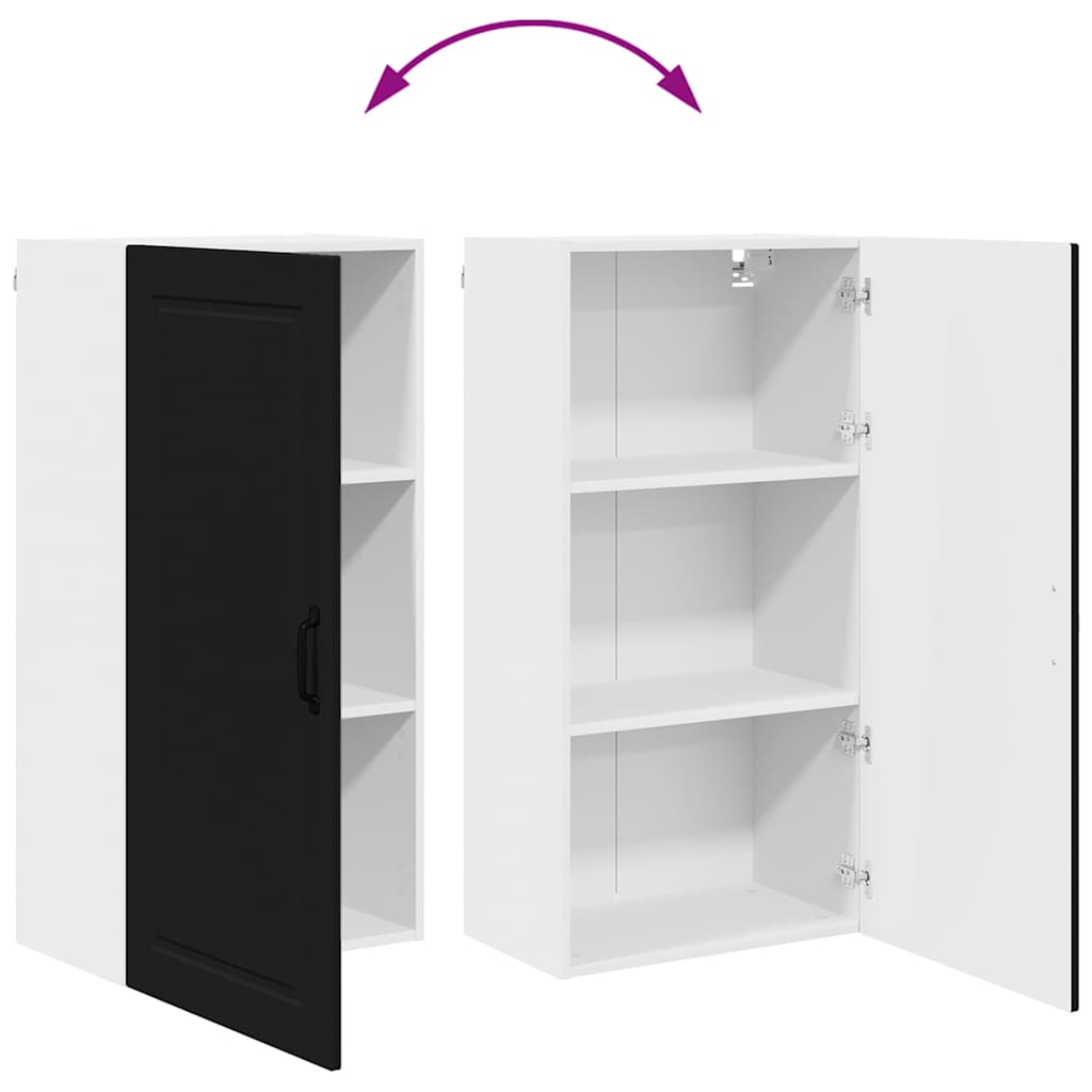 Dulap suspendat de bucatarie cu raft Negru 50 x 31 x 100 cm — imaginea 12