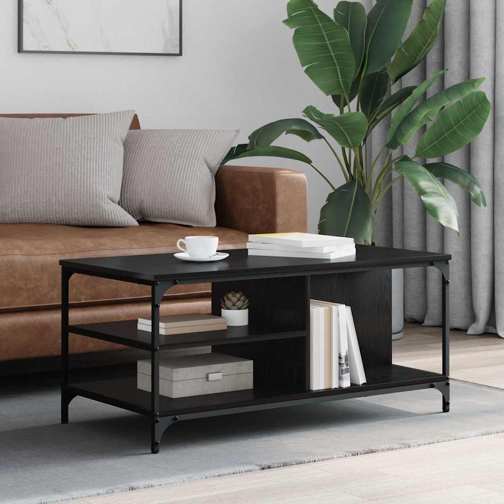 Masa de cafea Stejar Negru 100 x 50 x 45 cm Lemn compozit — imaginea 2