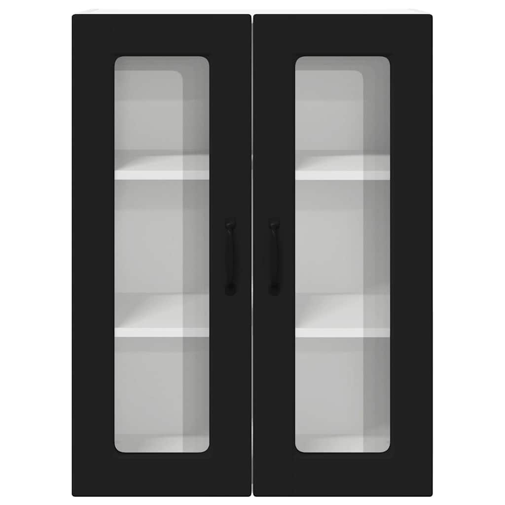Dulap suspendat de bucatarie cu raft Negru 60 x 31 x 80 cm — imaginea 7
