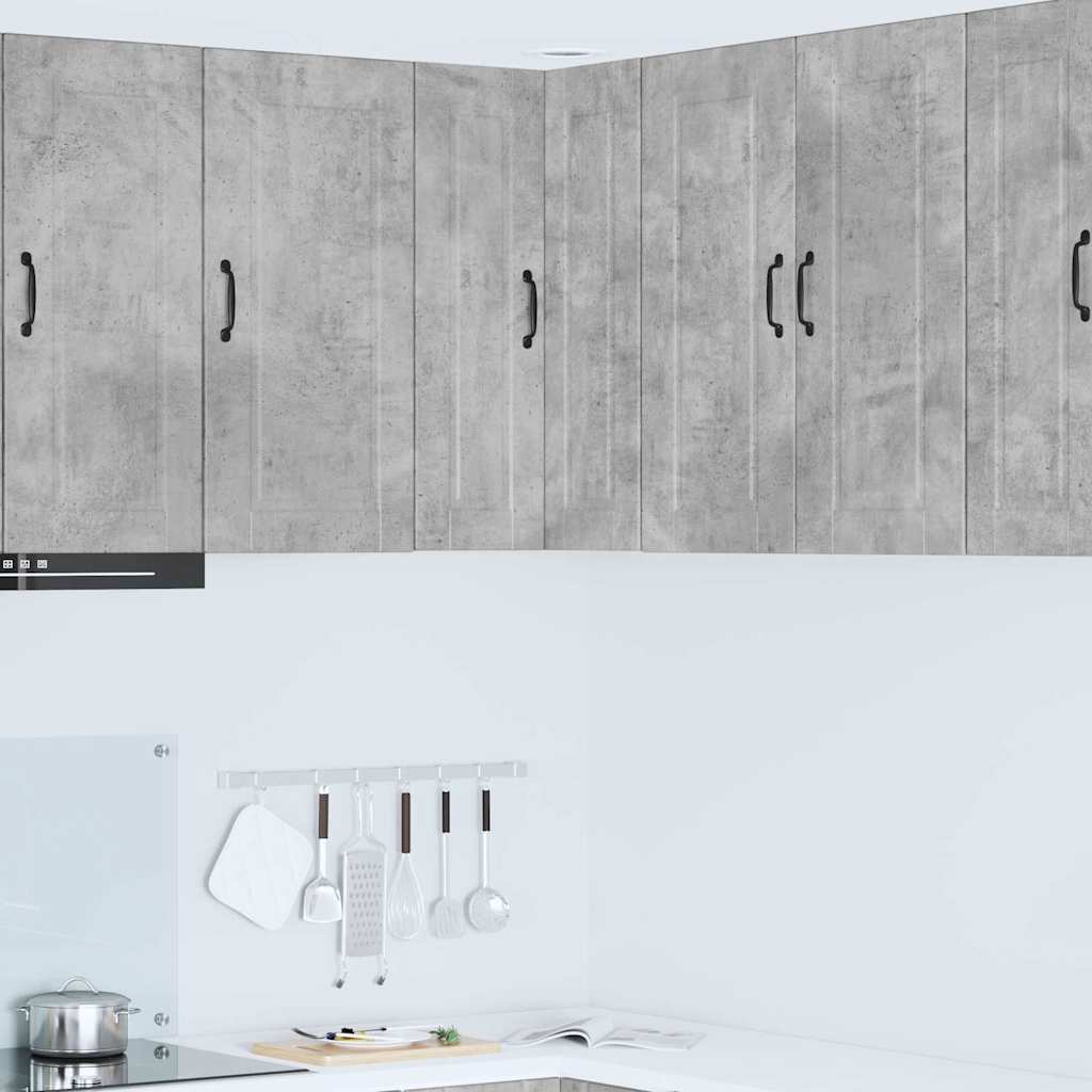 Dulap suspendat de bucatarie Gri din beton 57 x 57 x 80 cm — imaginea 2