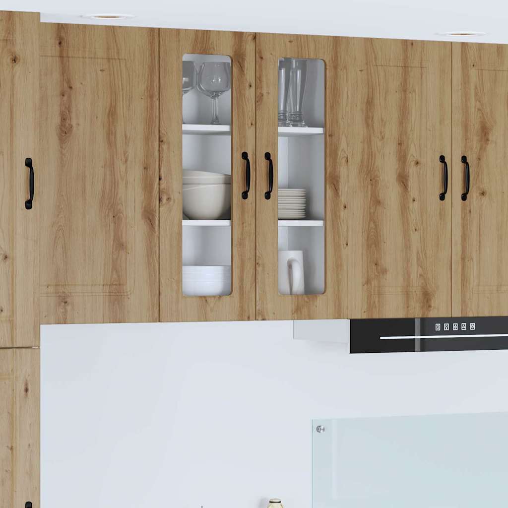 Dulap suspendat de bucatarie Stejar Artizanal 60 x 31 x 80 cm — imaginea 2