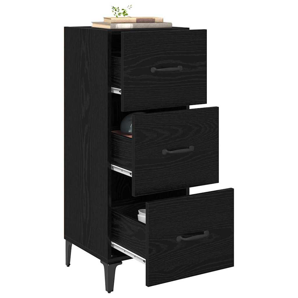 Bufet cu sertar Stejar Negru 34,5 x 34 x 90 cm Lemn compozit — imaginea 4