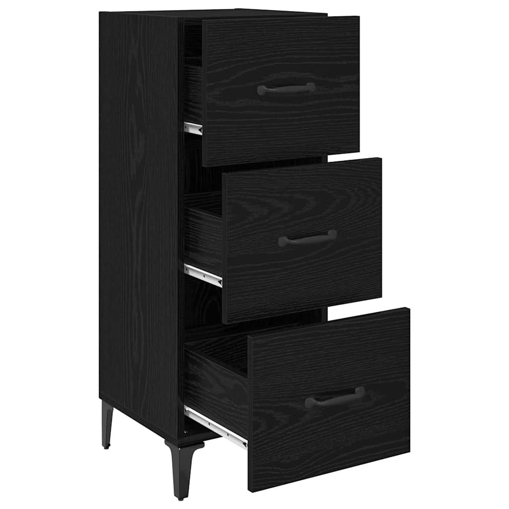 Bufet cu sertar Stejar Negru 34,5 x 34 x 90 cm Lemn compozit — imaginea 6