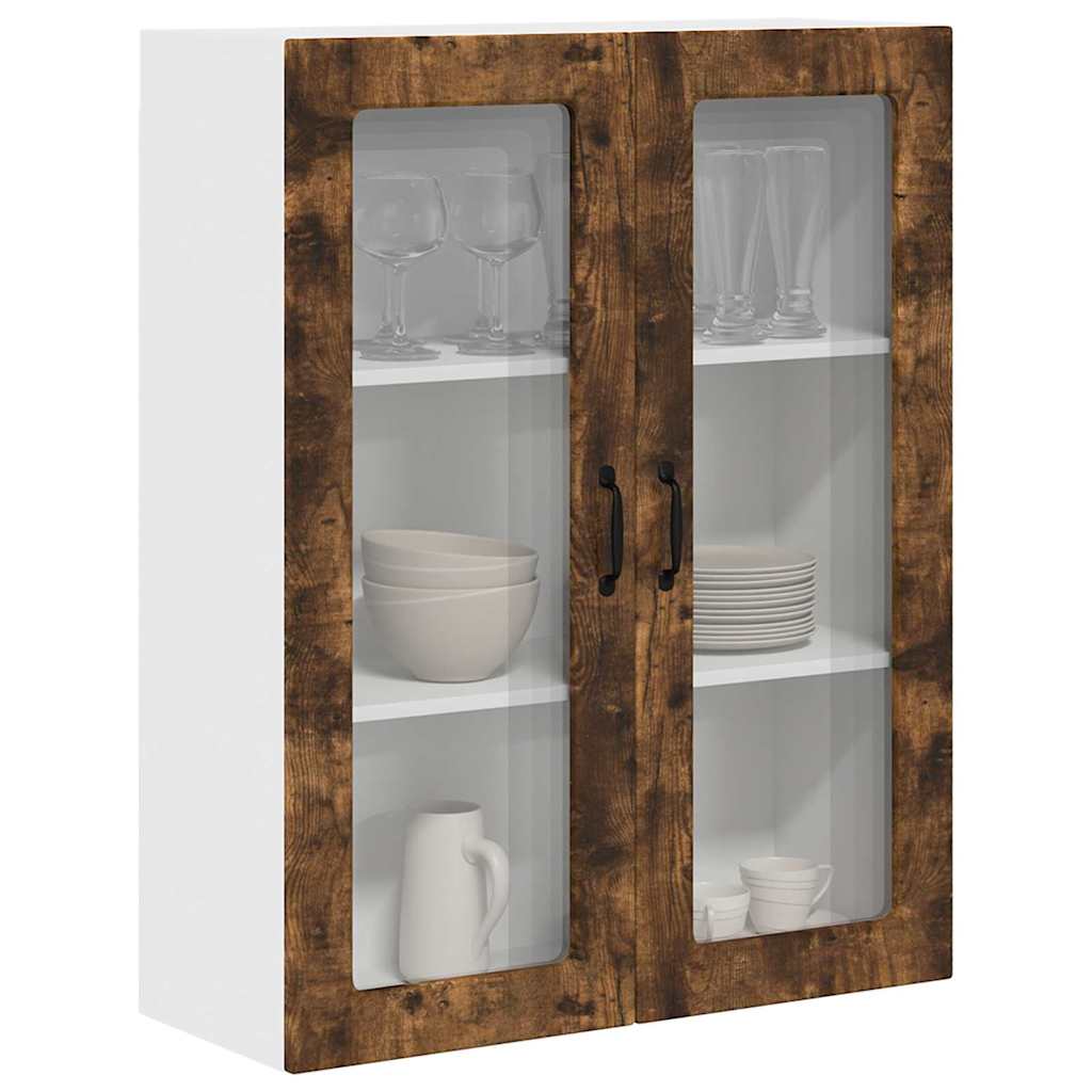 Dulap suspendat de bucatarie Stejar fumuriu 80 x 31 x 100 cm — imaginea 4