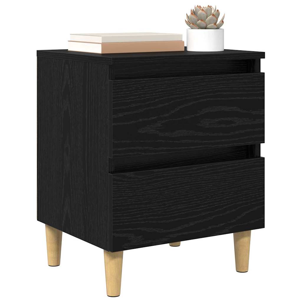Dulapuri de pat cu sertar 2 pcs Stejar Negru 40 x 35 x 50 cm — imaginea 4