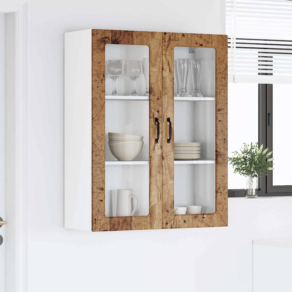 Dulap suspendat de bucatarie cu usa Lemn Vechi 80 x 31 x 100 cm — imaginea 5