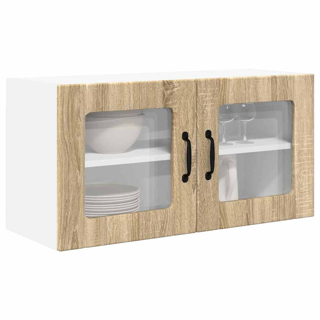 Dulap suspendat de bucatarie Stejar Sonoma 80 x 31 x 40 cm — imaginea 4