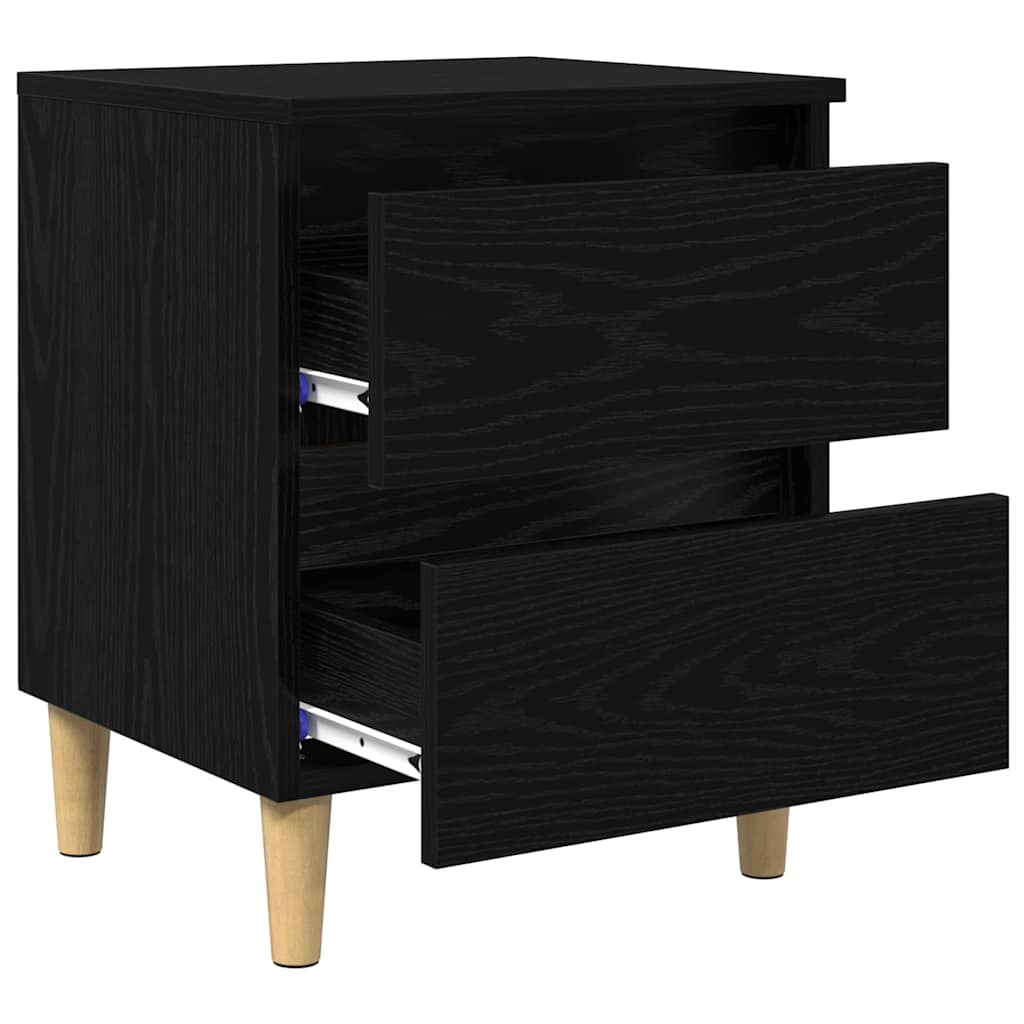 Dulapuri de pat cu sertar 2 pcs Stejar Negru 40 x 35 x 50 cm — imaginea 7