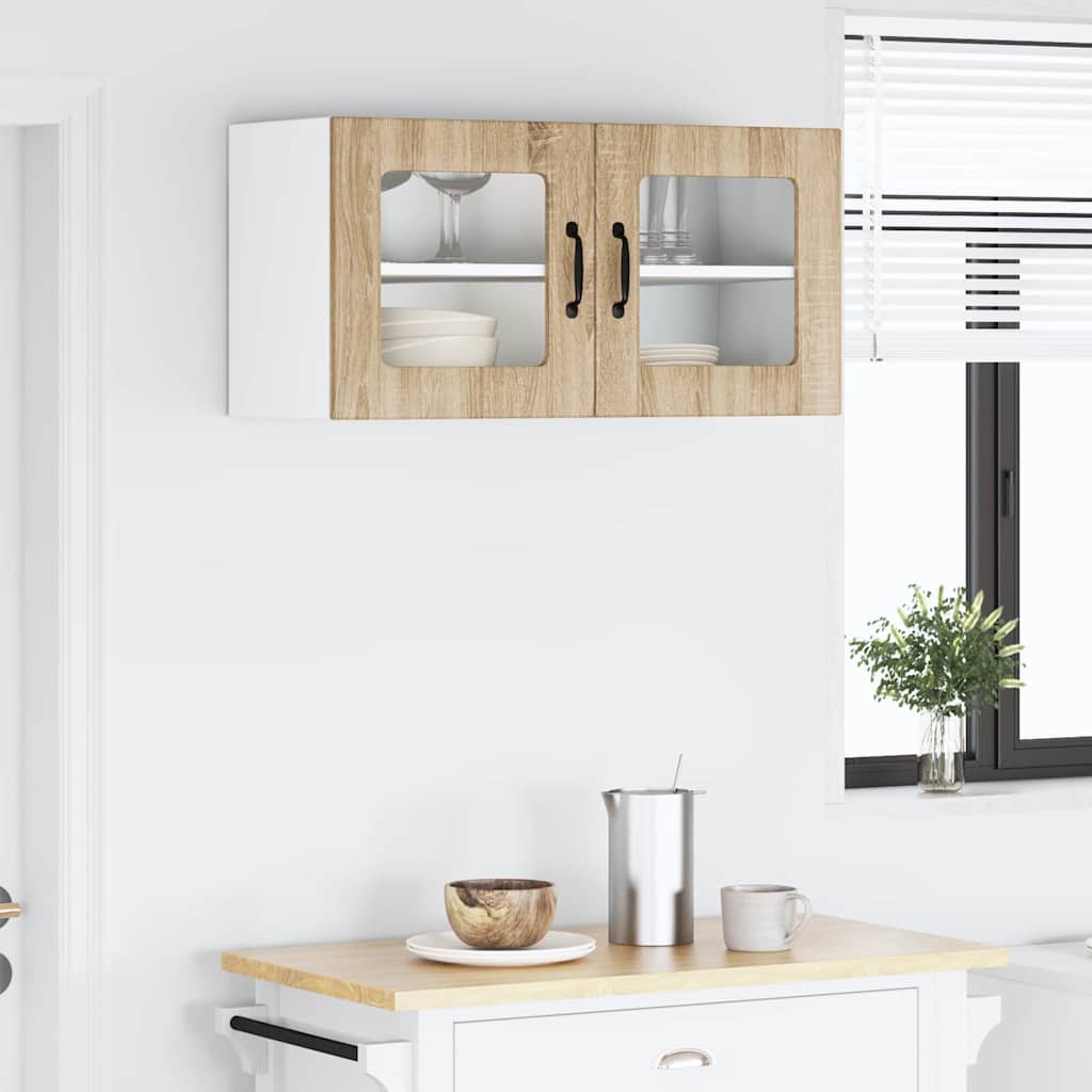 Dulap suspendat de bucatarie Stejar Sonoma 80 x 31 x 40 cm — imaginea 5